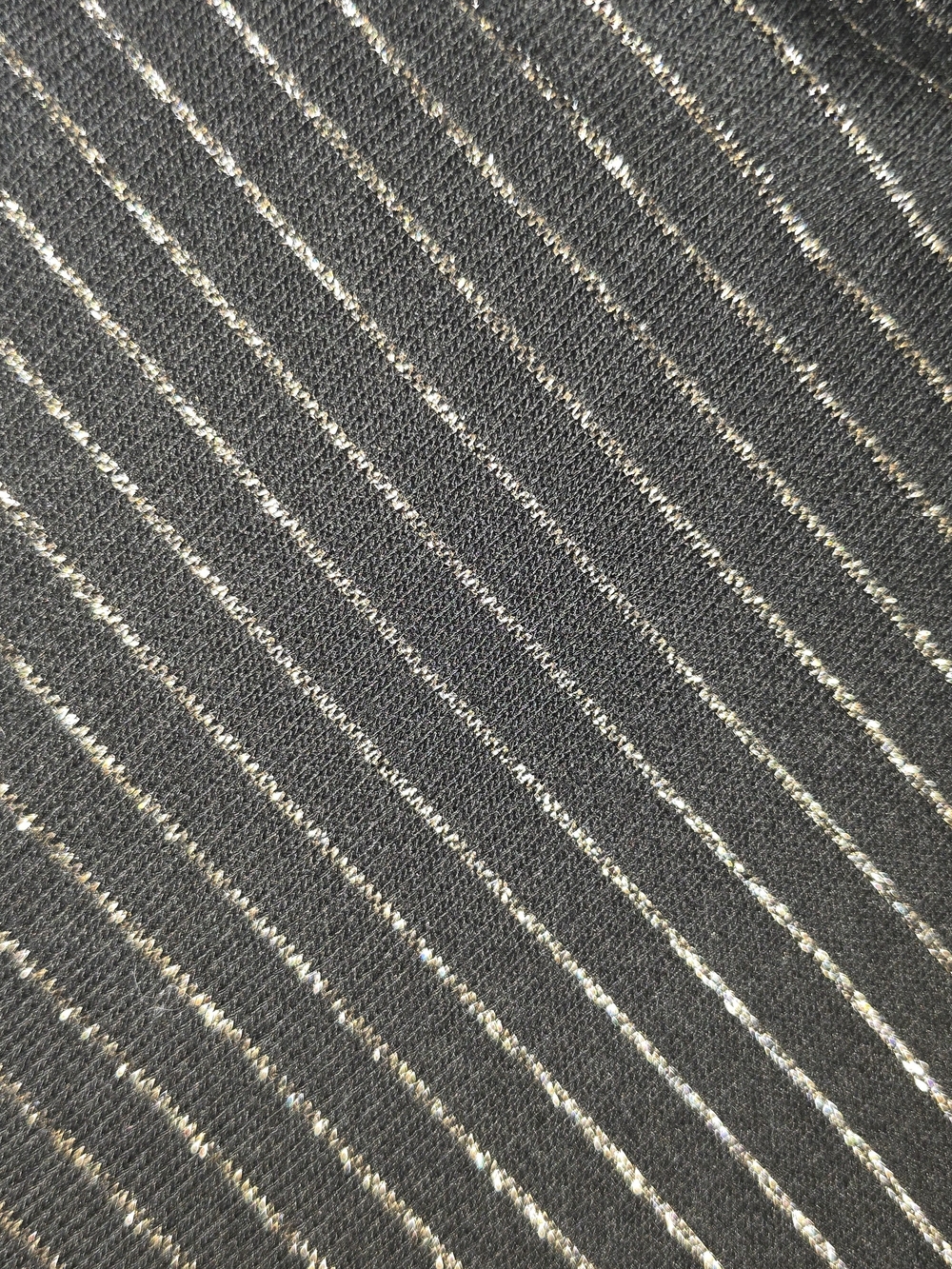 Black Metallic-Striped Women's Sweater - Picture 5 of 6